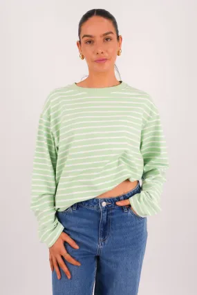 Mountain village Stretchable Maddie Long Sleeve Tee Mint
