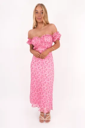 Brax Midi Dress Pink Comfortable outdoor wear