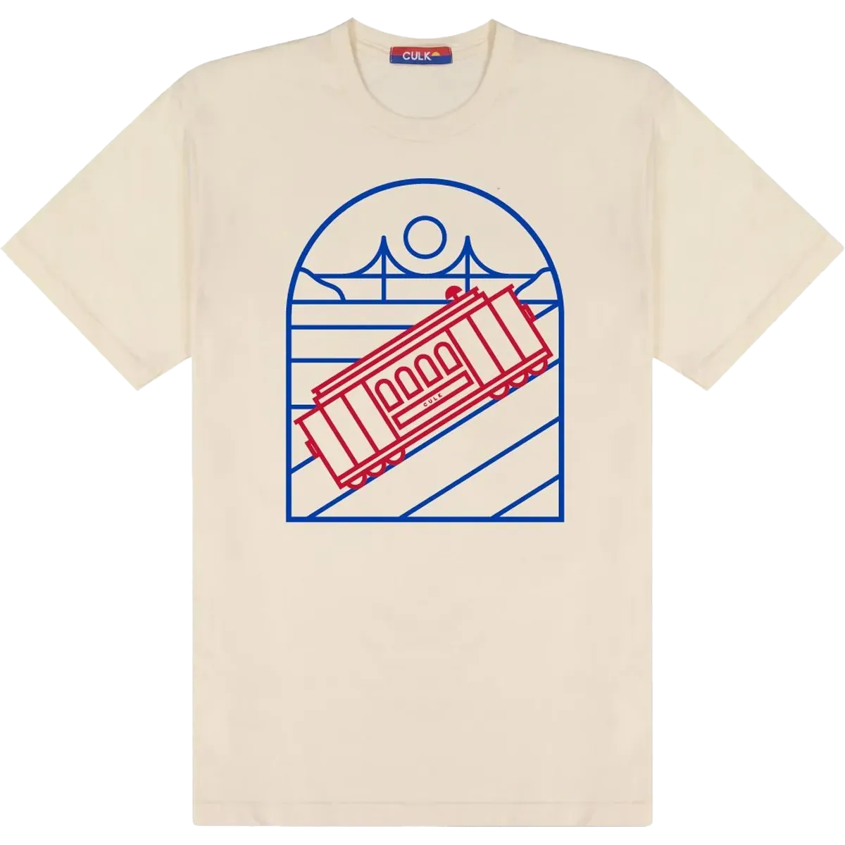Cable Car Unisex Tee Wrinkle Resistant Evergreen