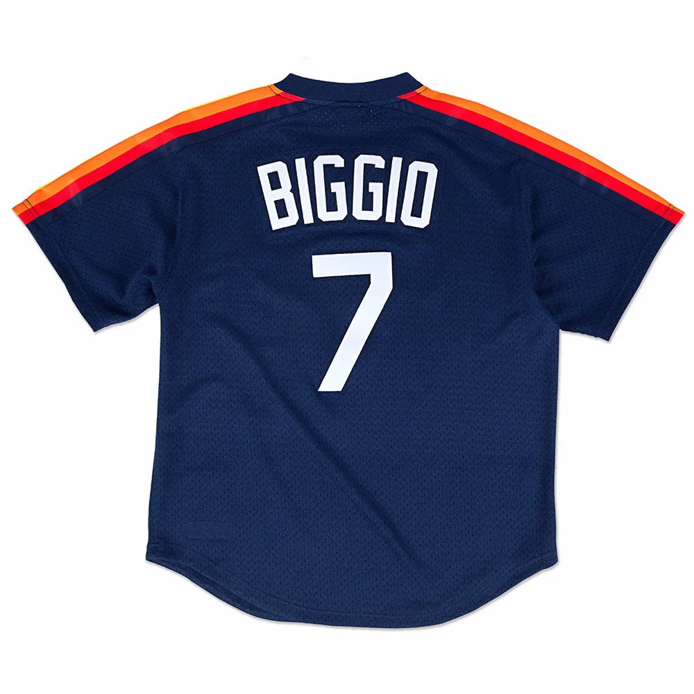 Breathable mesh lining Comfortable Gear Craig Biggio Houston Astros 1991 Throwback Batting Practice Jersey ventilation channels