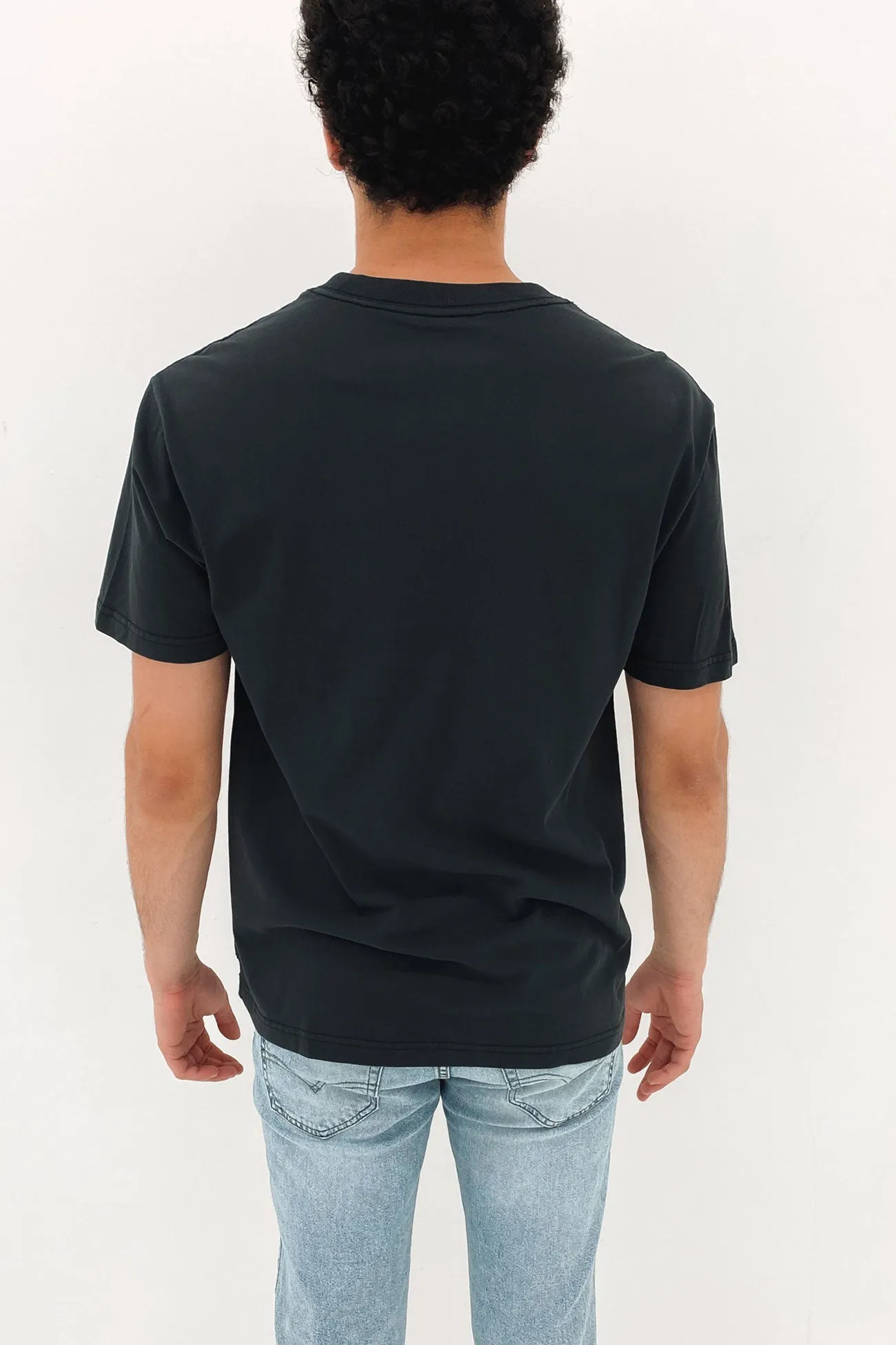 Big RVCA Washed Short Sleeve Tee RVCA Black Comfortable