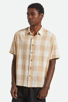 Anti Odor Treatment Runway Inspired Cru Linen Blend Short Sleeve Woven Off White Sand