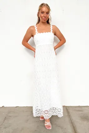 Daxton Maxi Dress White Relaxed-fit