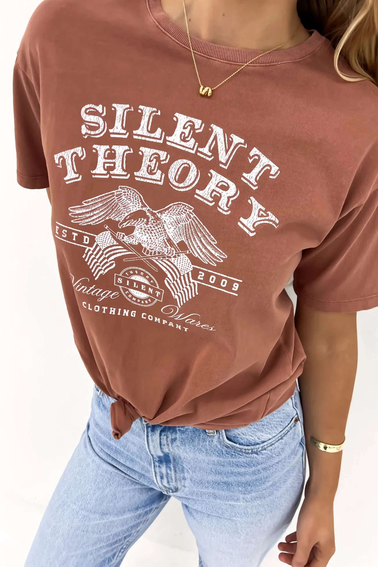 Casual Essentials Paradox Tie Tee Terracotta
