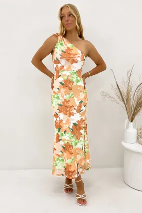 Soft Structure Fall Mood Maggie Midi Dress Orange Lillies