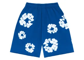 Denim Tears The Cotton Wreath Shorts Royal Blue Glossy Finish