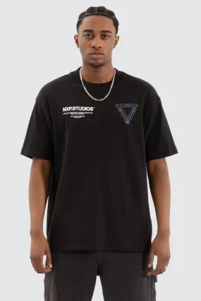 Dagger Box Fit Tee Jet Black Outdoor Fashion Modern Comfort Style