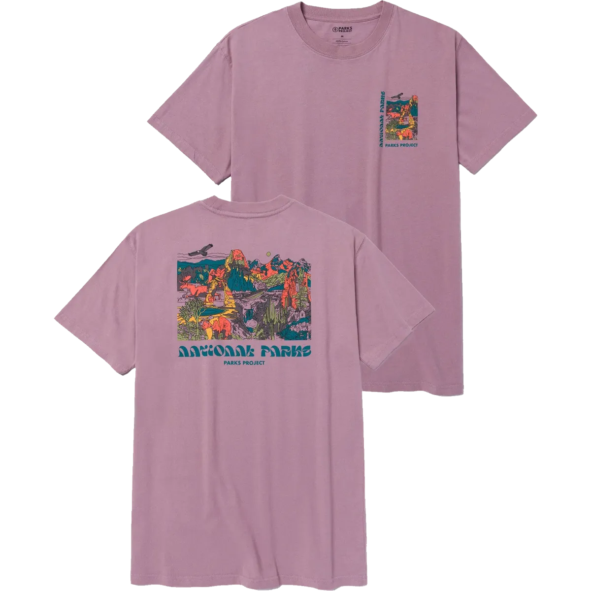 Geometric Print National Parks Collage Tee