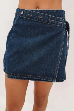 Day Wear Clancy Denim Mini Skirt Indigo