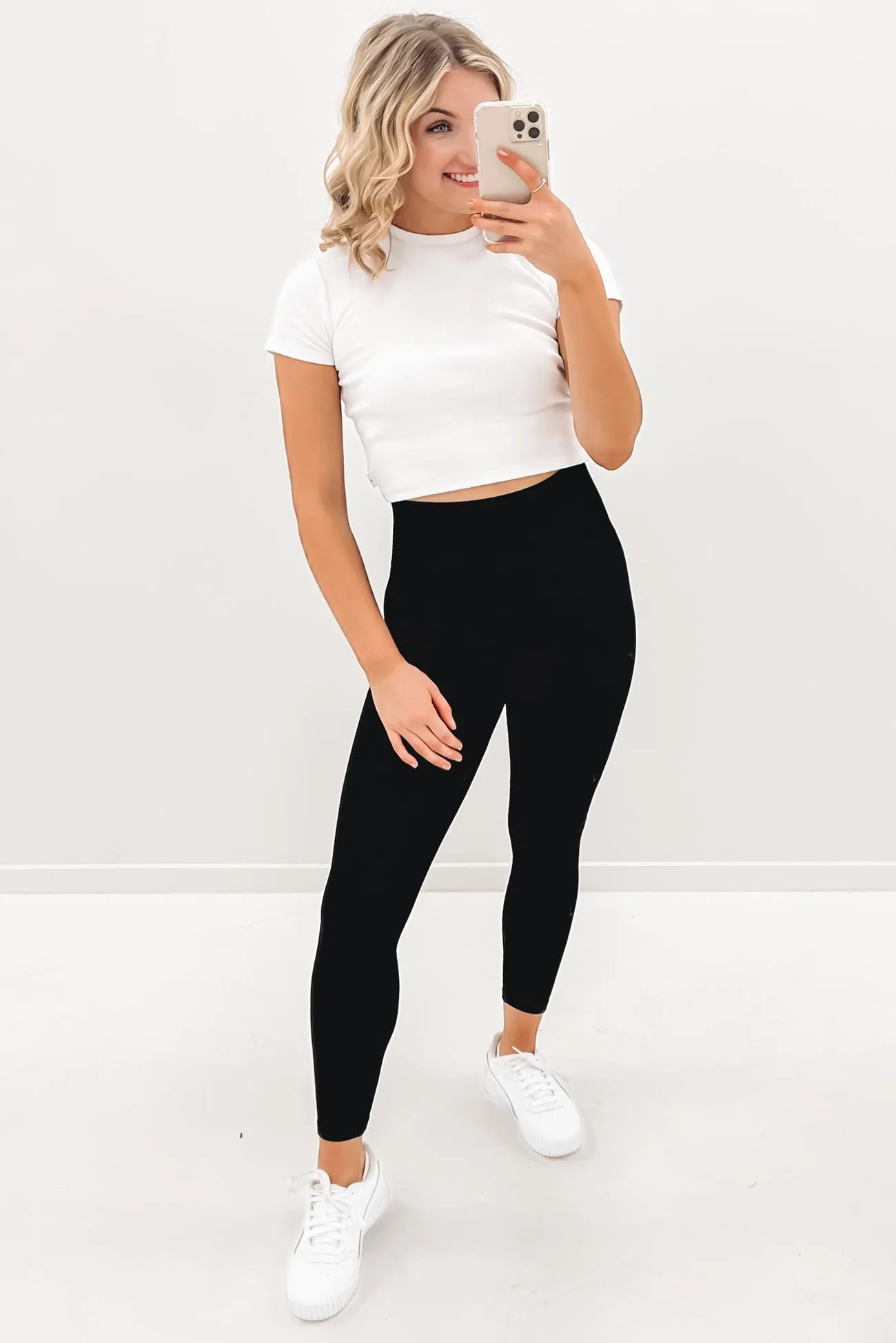 Remi Rib Legging Black Daily Style City Walk Soft Touch