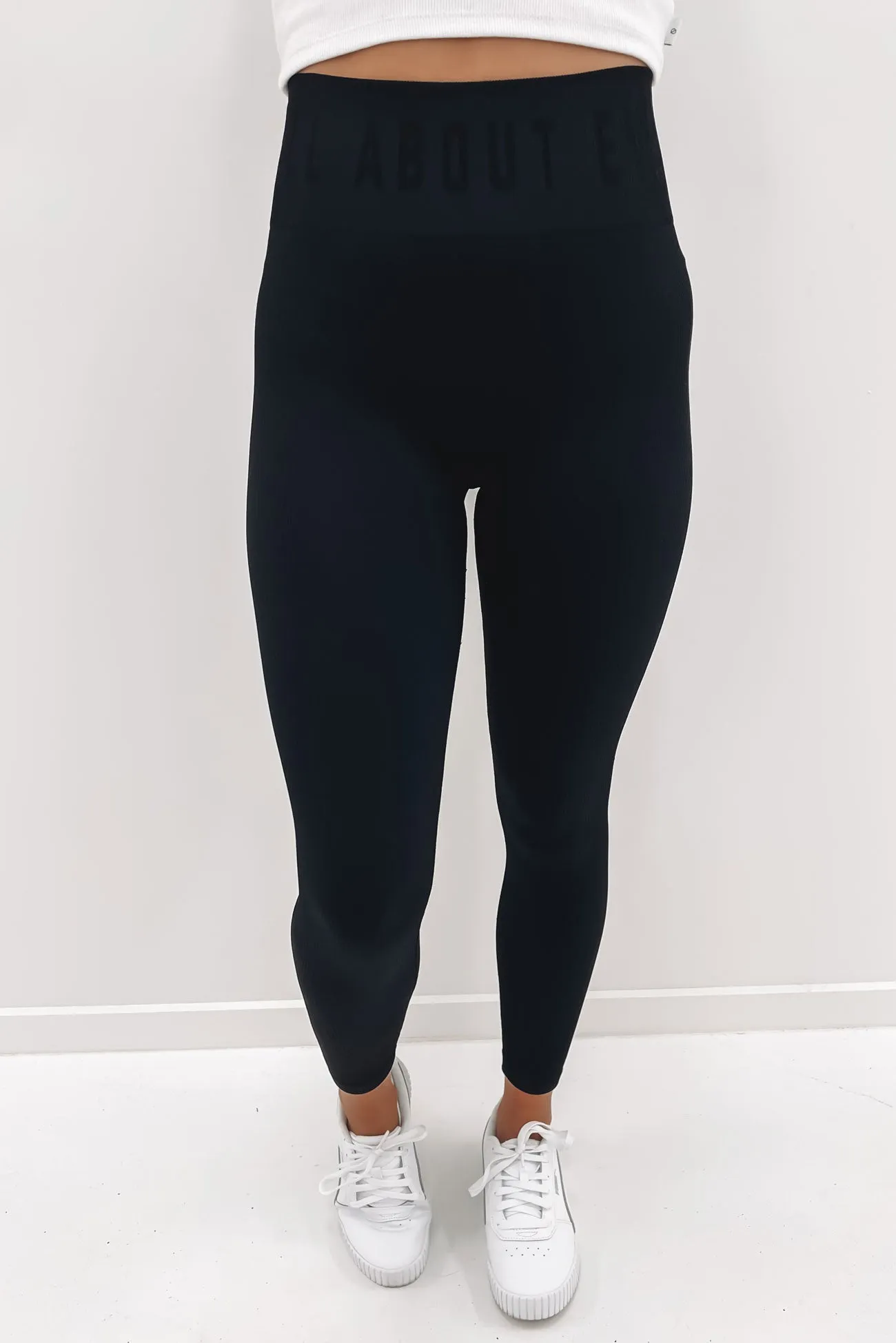 Remi Rib Legging Black Camping Gear For Adults Durable Fabric