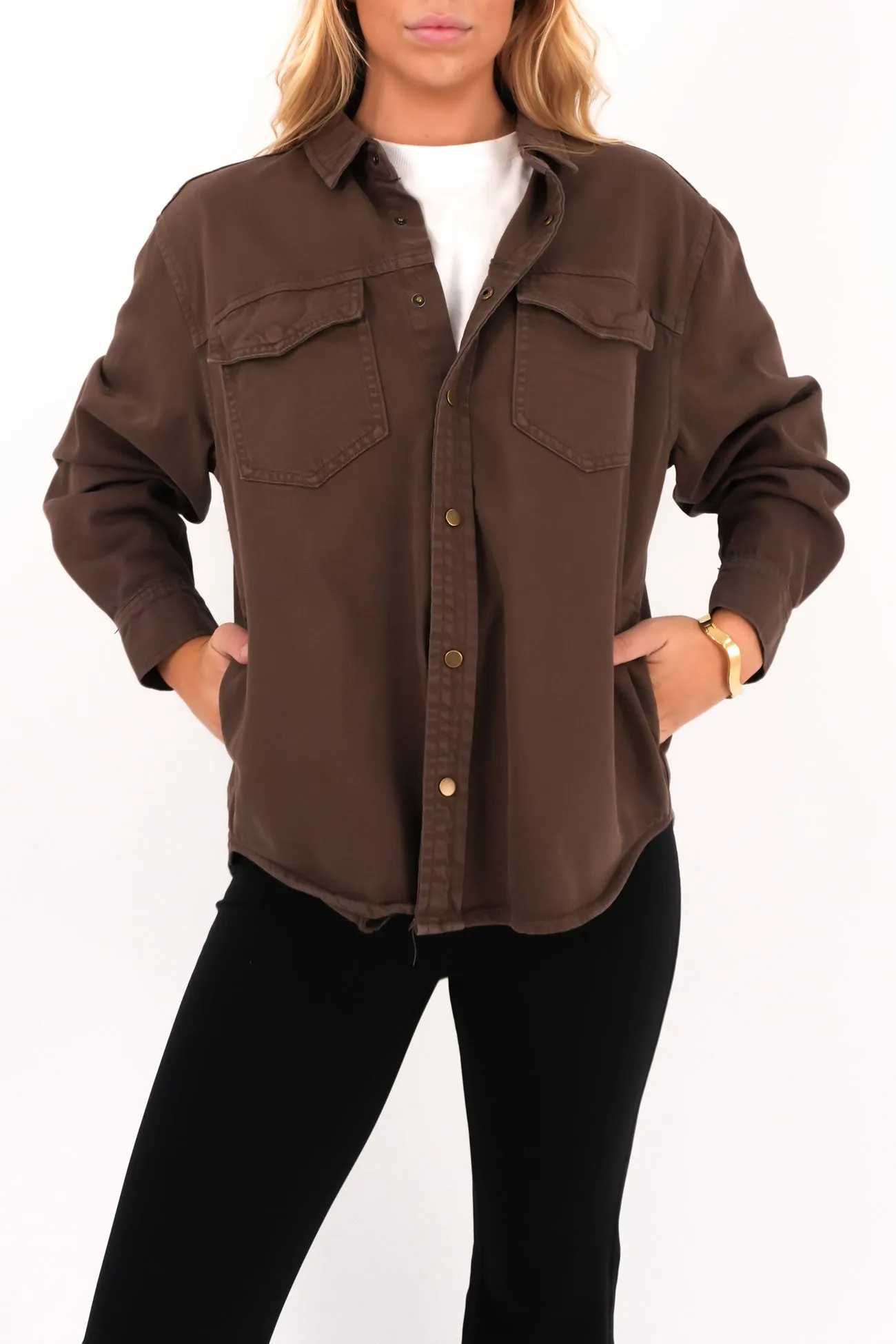 Workwear Approved Daisy Overshirt Chocolate