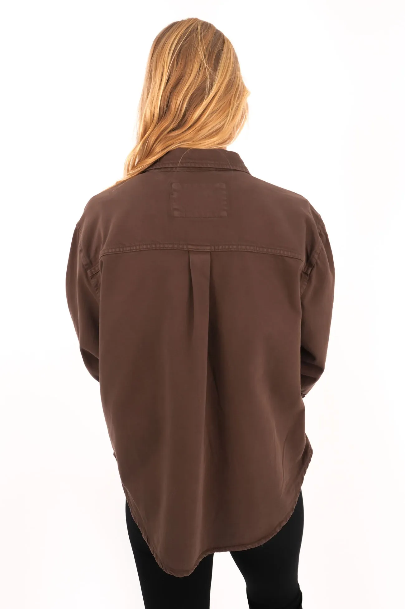 Non Chafe Seams Daisy Overshirt Chocolate