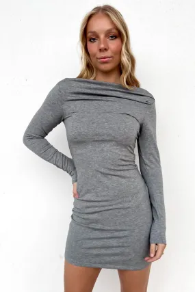 City Mood Darcie Mini Dress Grey