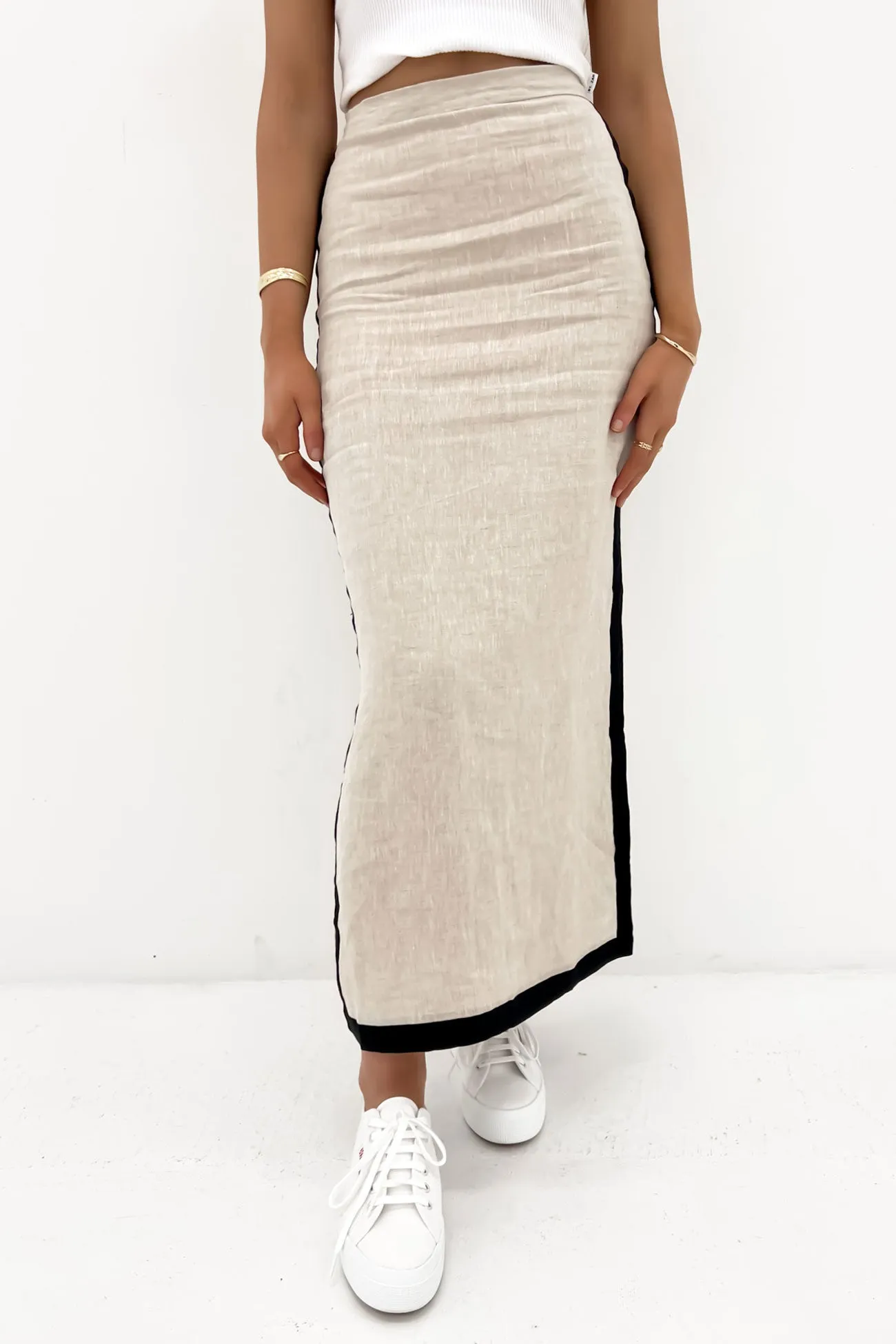 Darcy Midi Skirt Beige Limited Edition