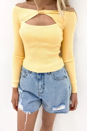 Daria Knit Top Yellow Closet