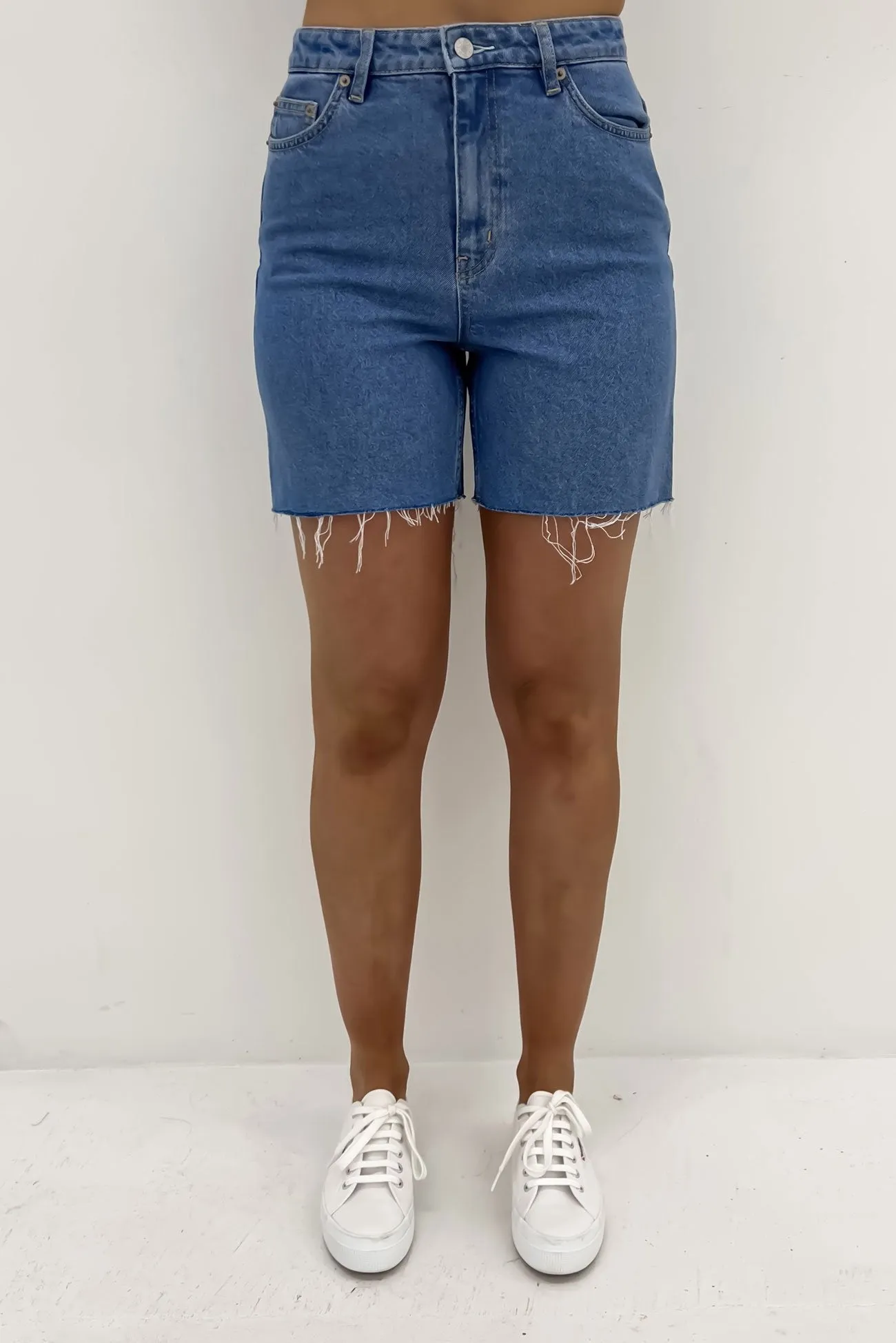 Durable Waistband Straight Short Mantra Blue