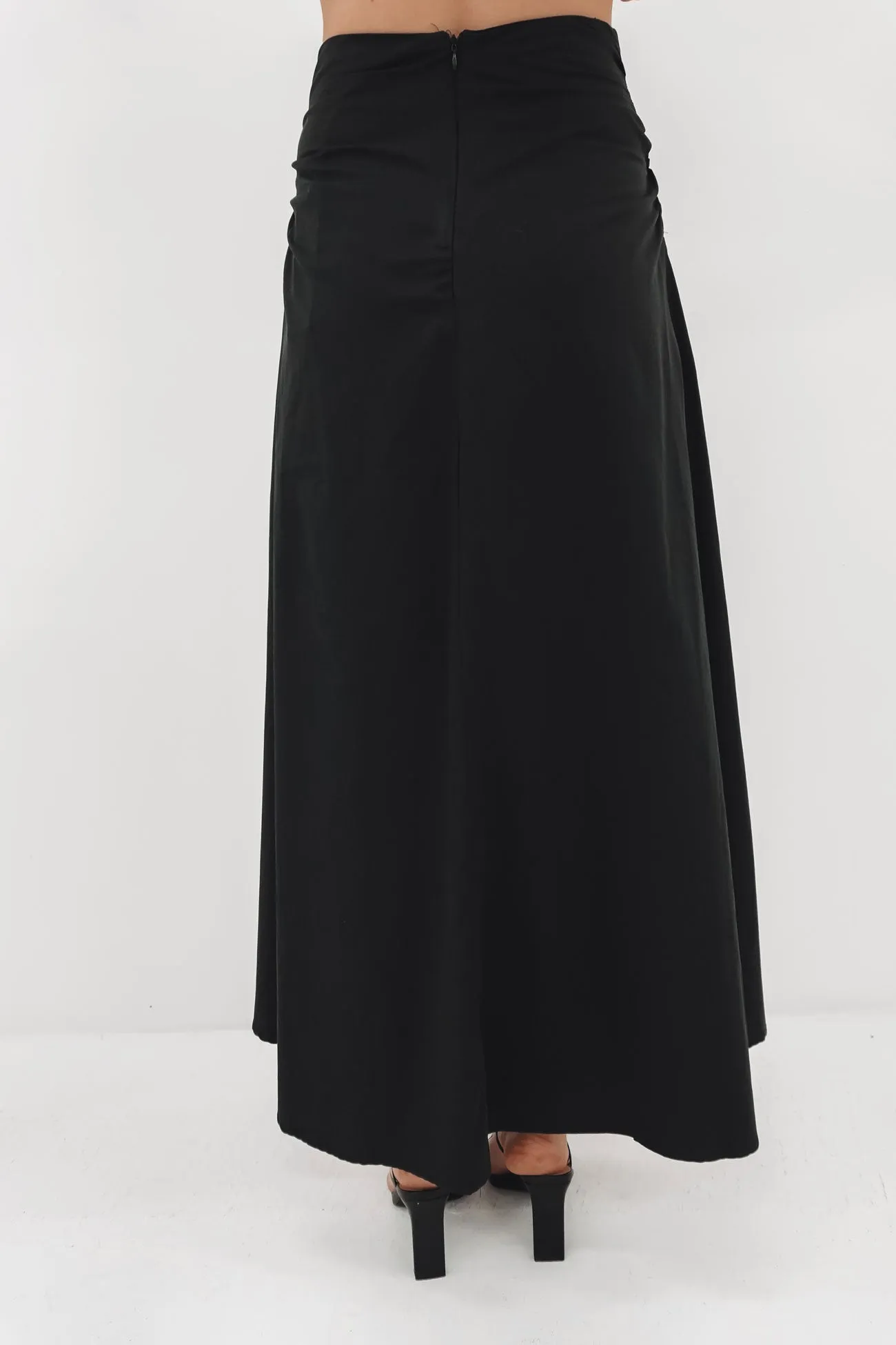 Detail Focus Everyday Comfort Burke Maxi Skirt Black