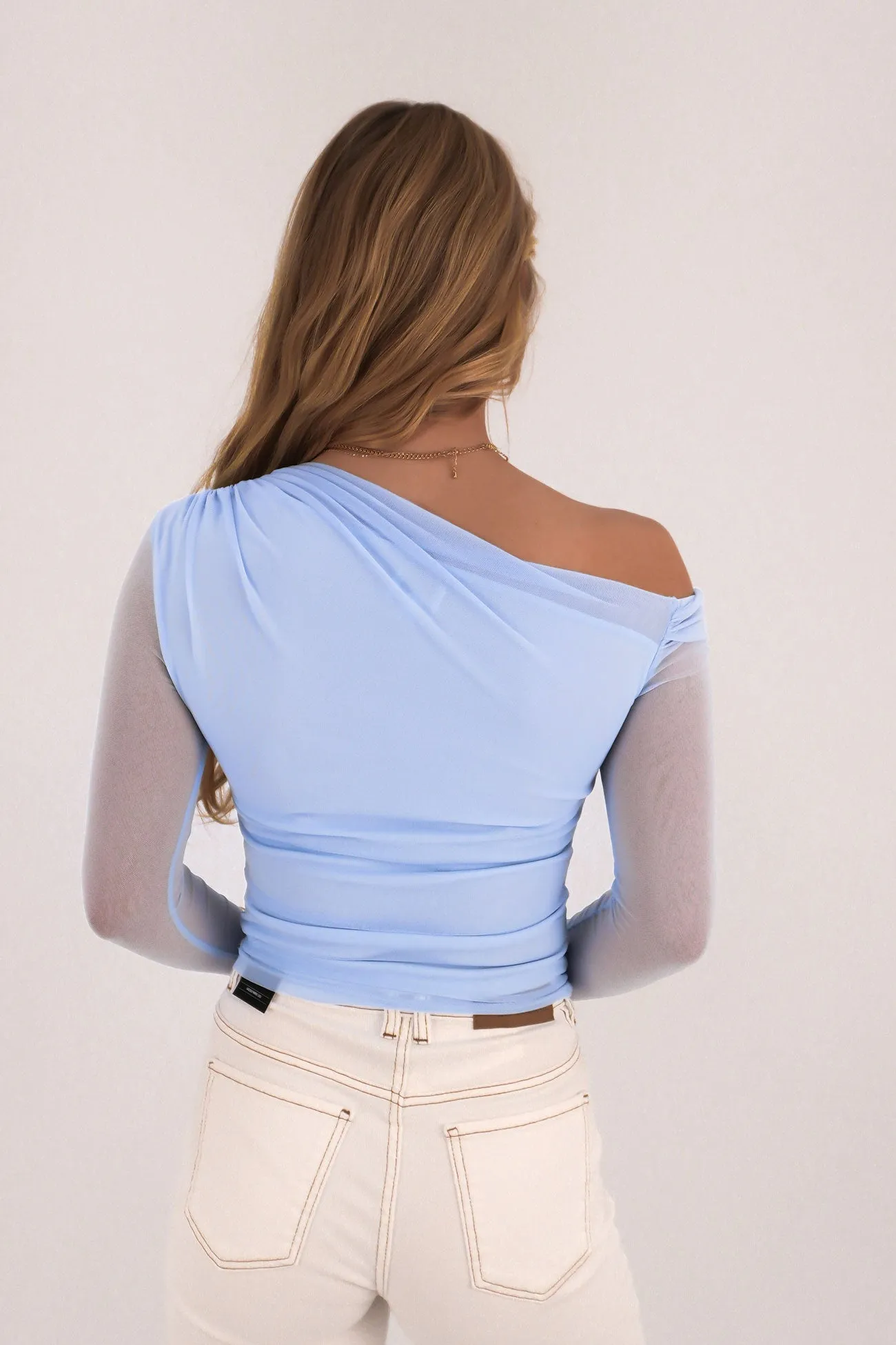 Asta Long Sleeve Top Blue Trendy