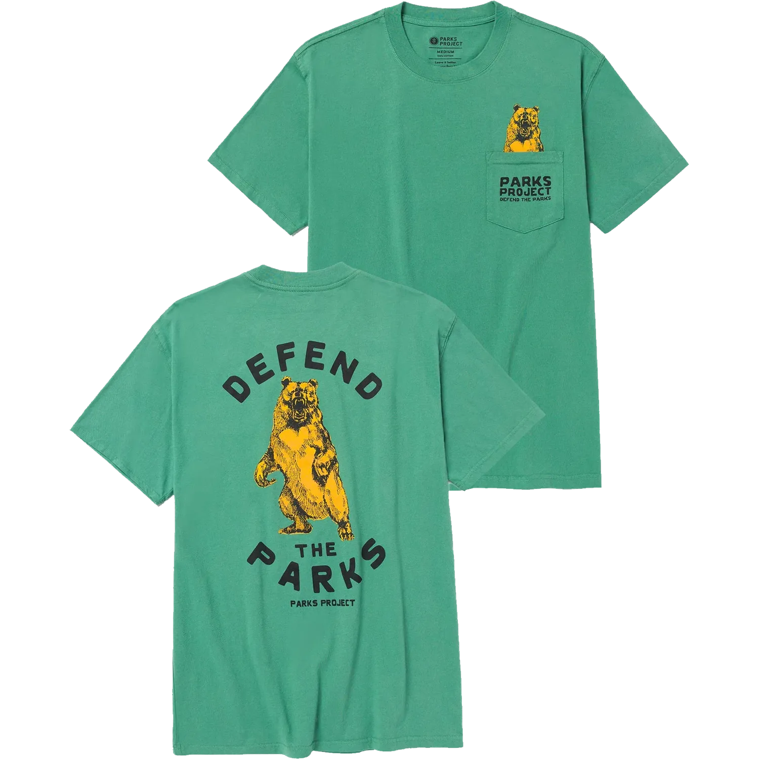 Durable Construction Defend The Parks Bear Pocket Tee