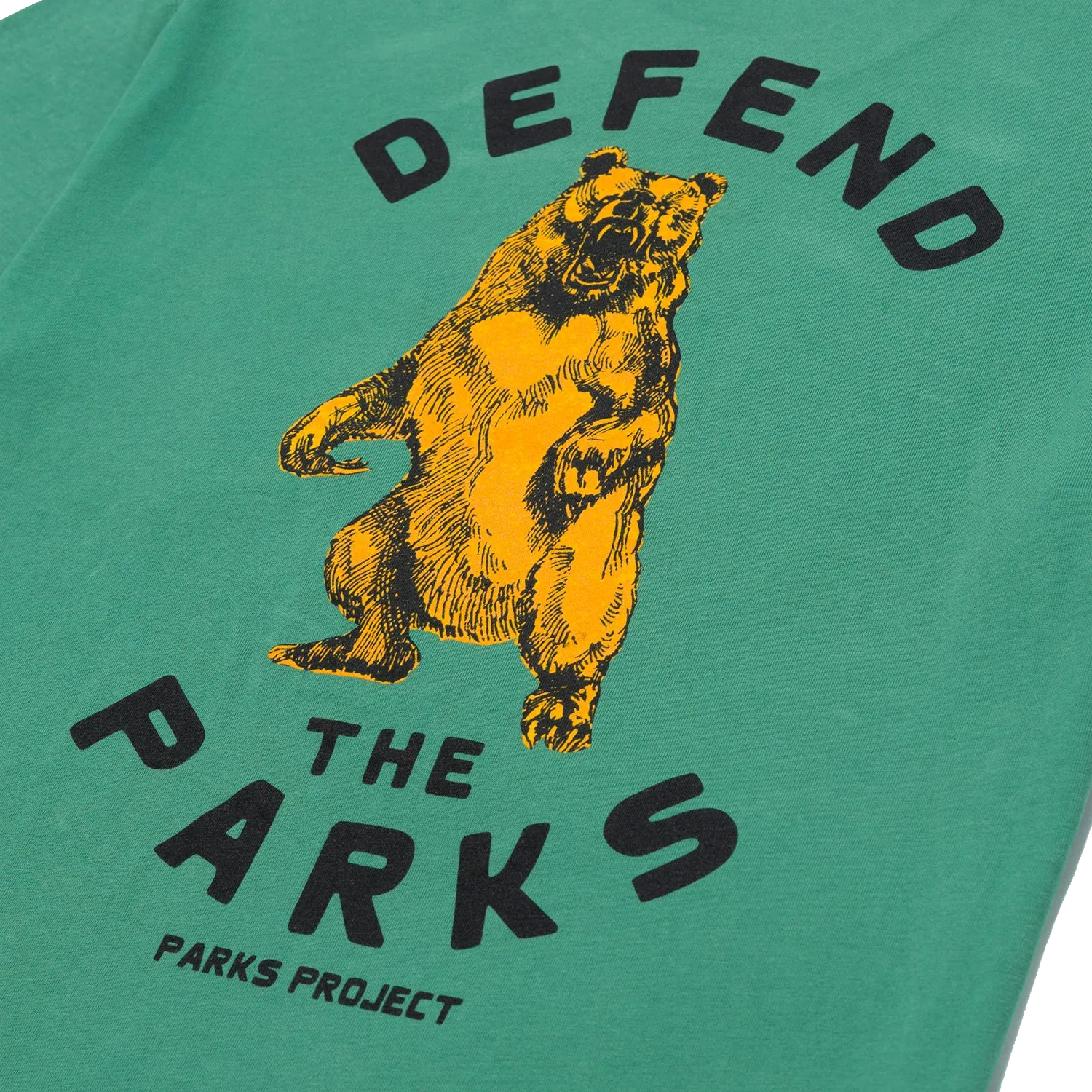 Double Stitched Hems Defend The Parks Bear Pocket Tee