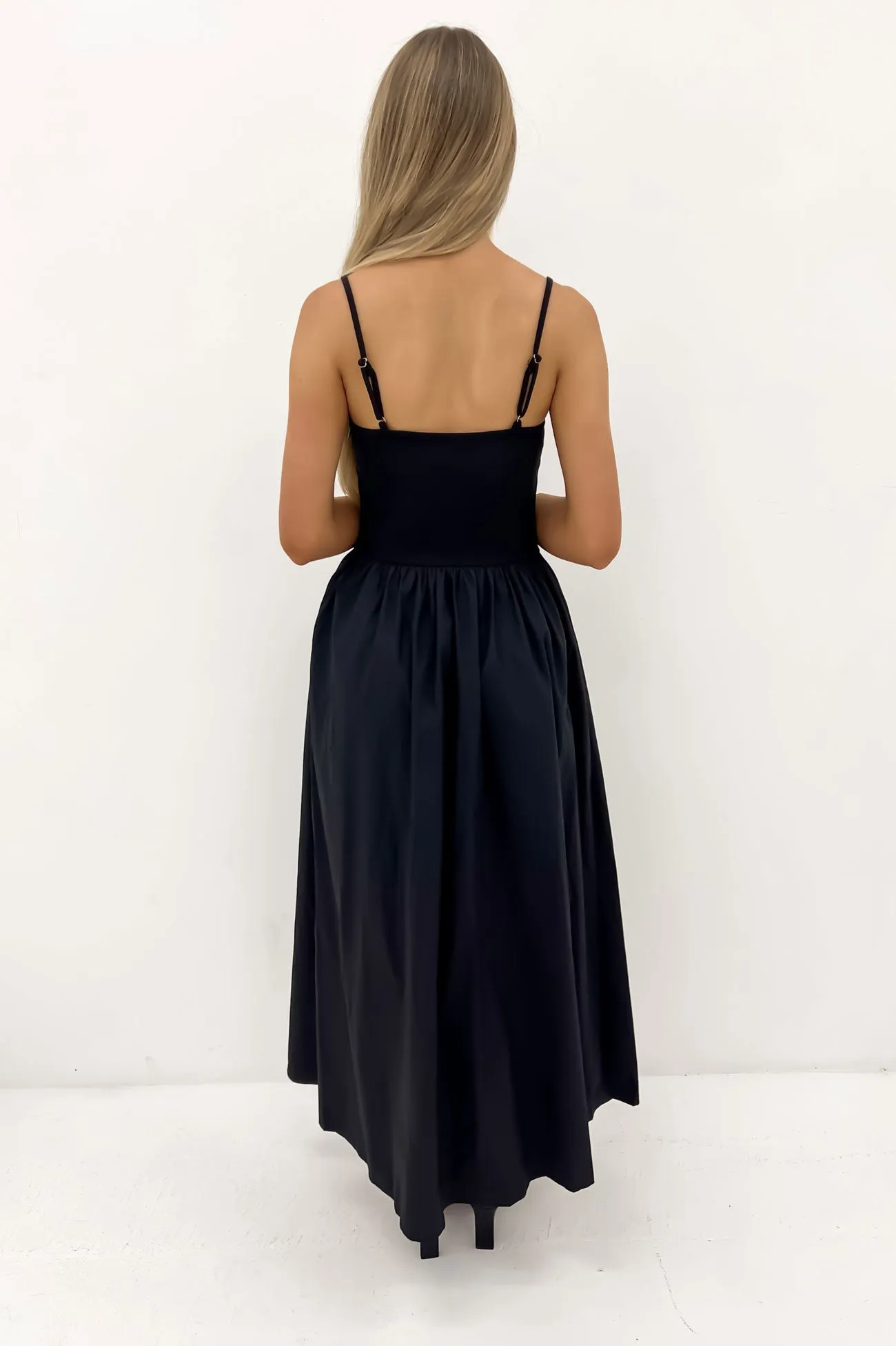 Feminine Movement Barton Midi Dress Black
