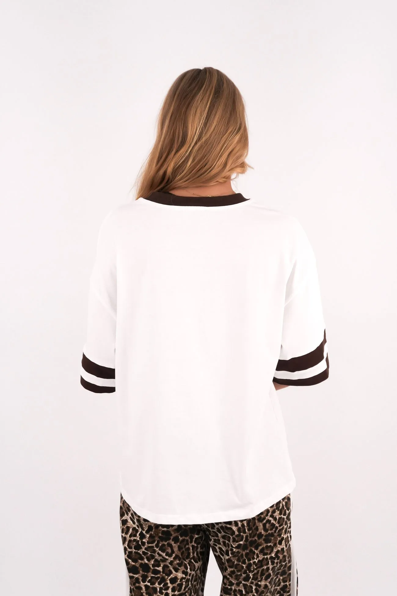Comfortable Piece Della Tee White Brown