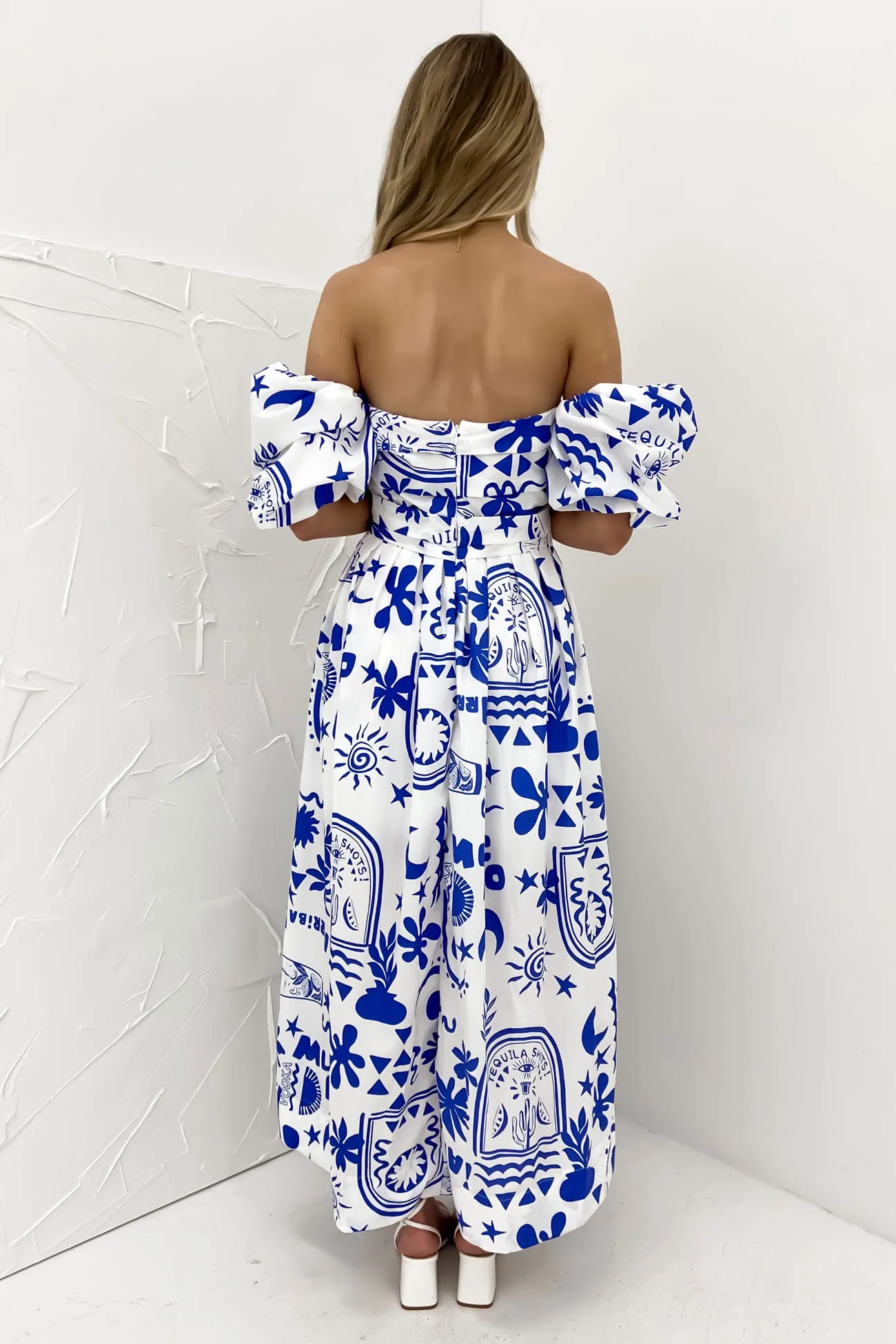 Baby-Shower Dempsey Midi Dress Blue Paradise