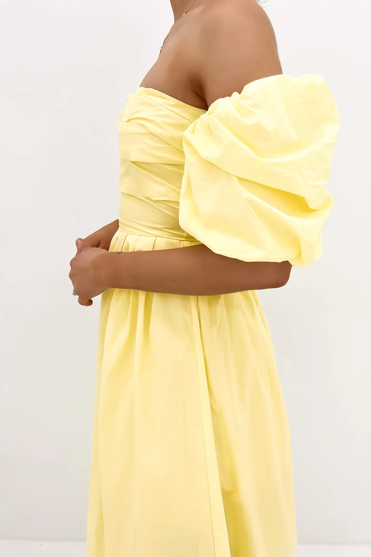 Chill Vibes Dempsey Midi Dress Yellow