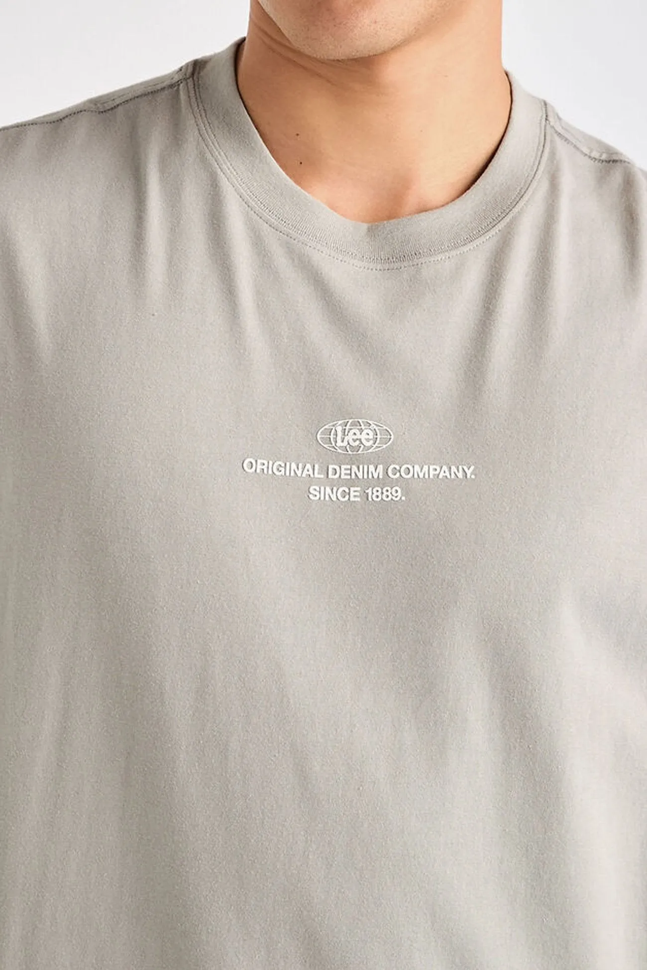 slow movement farmers Denim Co Muscle Tee Stone Steel