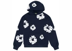 Stretchy Elastic Collar Denim Tears Cotton Wreath Sweatshirt Navy