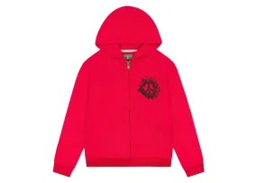 Smocked Denim Tears Denim University Zip Hoodie (Ss24) Red