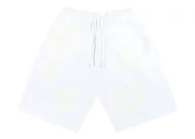 Denim Tears Mono Cotton Wreath Shorts White fitted fit Ribbed cuff