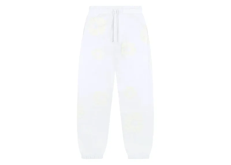 Denim Tears Mono Cotton Wreath Sweatpants White velcro Scoop neck