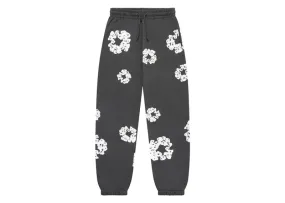 Emblazoned Denim Tears Rhinestone Cotton Wreath Sweatpants Vintage Black