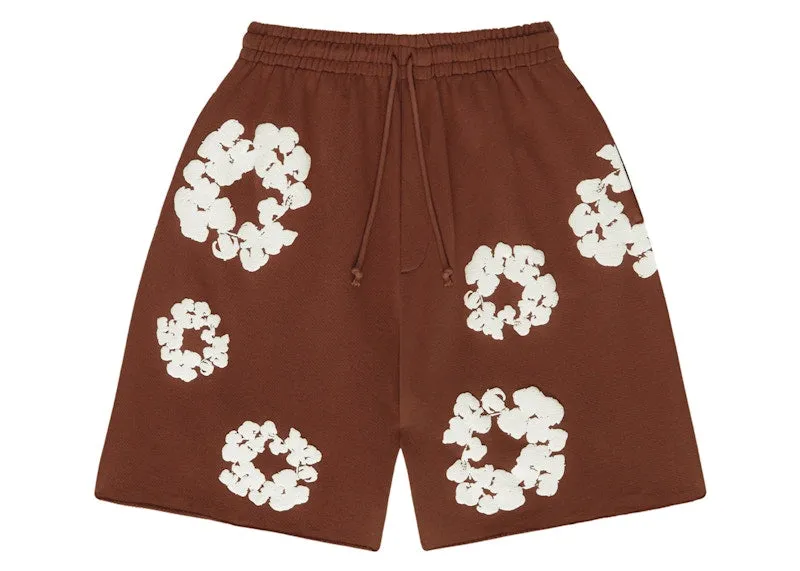 Denim Tears The Cotton Wreath Shorts Brown quick dry