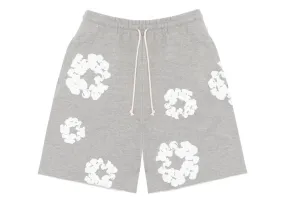 Checked Pattern Fade Resistant Denim Tears The Cotton Wreath Shorts Grey