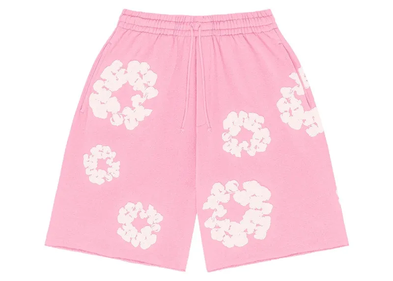 Sleeveless style Denim Tears The Cotton Wreath Shorts Pink