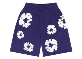 Denim Tears The Cotton Wreath Shorts Purple Shrink resistant Embossed Pattern