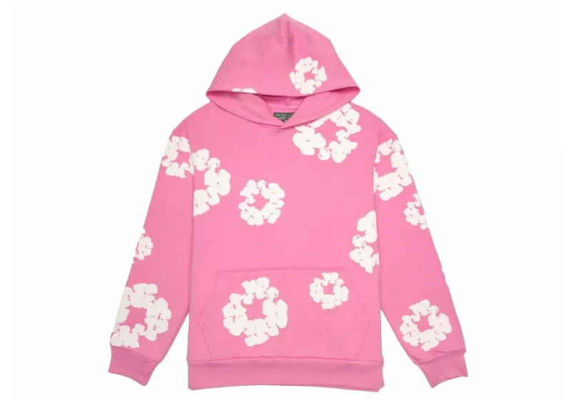 Anti-shrink Opaque Denim Tears The Cotton Wreath Sweatshirt Pink
