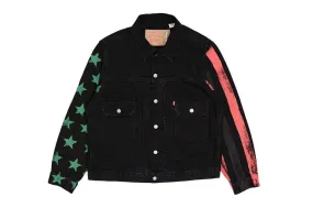 Hem Design Sturdy Build Denim Tears X Cpfm 4Th Of July Denim Plant Jacket Black