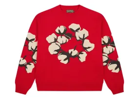 Customized Striped Denim Tears X Cpfm Cactus Tears Crewneck Red