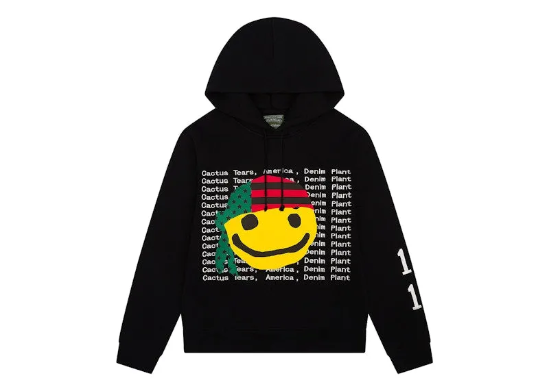 Wide-leg Iron safe Denim Tears X Cpfm Cactus Tears Hoodie Black