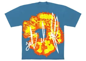 Denim Tears X Offset Set It Off #1 T-Shirt Blue Faux Leather anti static