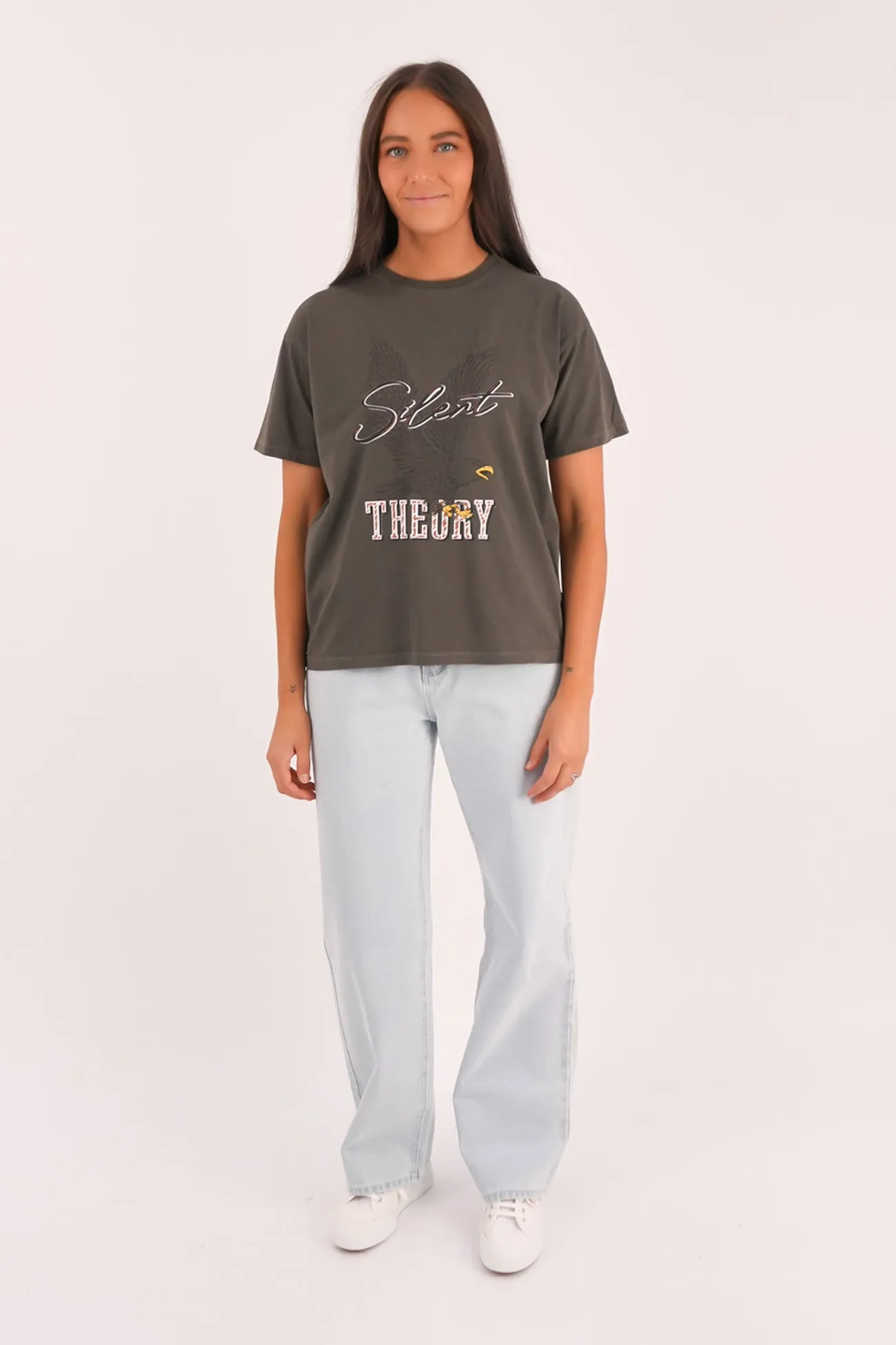 Soft And Comfortable High Density Cotton Departed Tee Coal