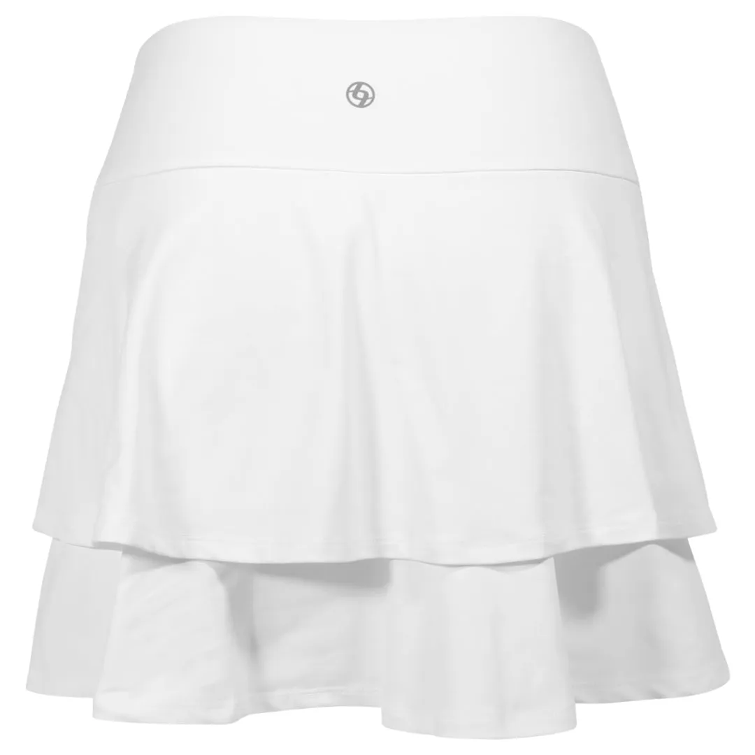 Designer Lija Women's The One To Beat Ally 14" Skort - White Off-Shoulder High-Tensile Strength