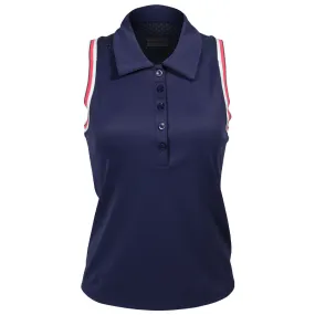 Detachable parts Lija Women's The One To Beat Slice Polo - Marine waterproof Rayon