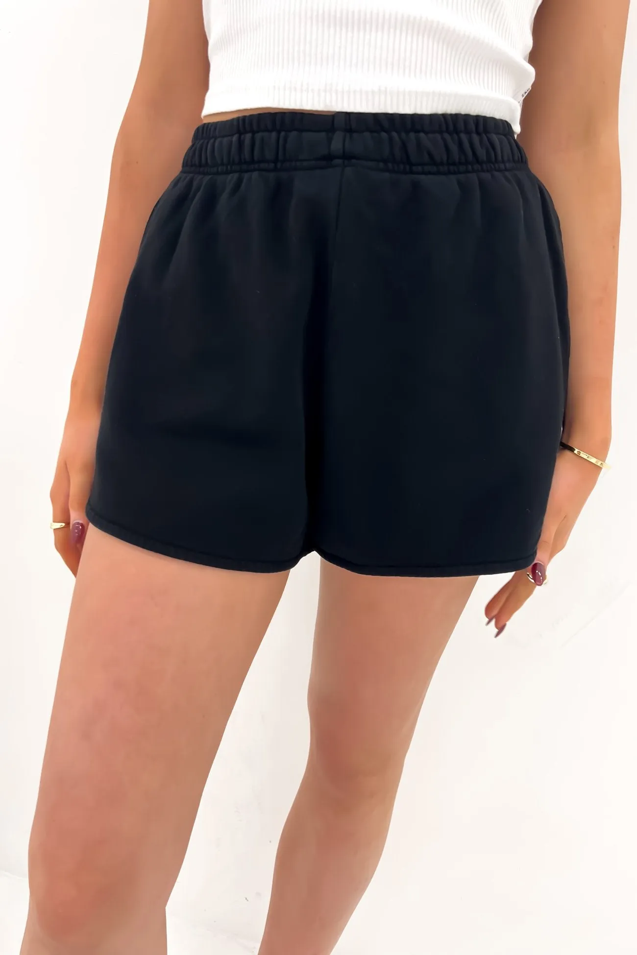 Division Short Washed Black Sustainable Recycled Elastic Trim