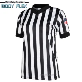Smitty Women's Body Flex Dye Sublimated V-Neck Minimalist Design Reinforced Hems