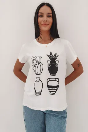 Cotton Blend Comfy and Versatile Domani Tee White